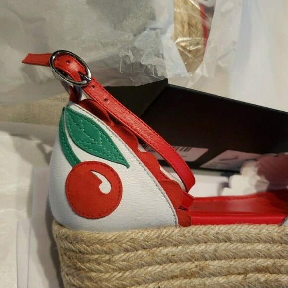 Isa Tapia New Shoes Women's 36 Cherry Platform Sandal Stud Leather NIB $350 ART - Picture 12 of 14